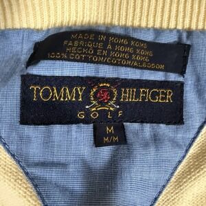 Tommy‎ Hilfiger Golf Cable Knit Sweater Vest Mens Medium Yellow V-Neck